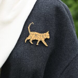 Helkiv pross "Kõndiv kass” kuldne